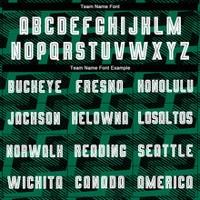 Load image into Gallery viewer, Custom Black White-Kelly Green Line Sublimation Soccer Uniform Jersey