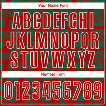 Load image into Gallery viewer, Custom Red Kelly Green-White Line Sublimation Soccer Uniform Jersey