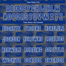 Load image into Gallery viewer, Custom Royal Steel Gray-White Line Sublimation Soccer Uniform Jersey