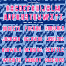 Load image into Gallery viewer, Custom Royal Pink-Light Blue Line Sublimation Soccer Uniform Jersey