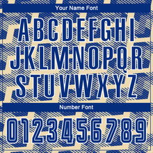 Load image into Gallery viewer, Custom Royal Cream-White Line Sublimation Soccer Uniform Jersey