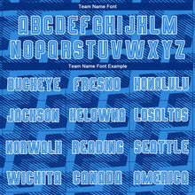 Load image into Gallery viewer, Custom Royal Powder Blue-White Line Sublimation Soccer Uniform Jersey