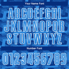 Load image into Gallery viewer, Custom Royal Powder Blue-White Line Sublimation Soccer Uniform Jersey