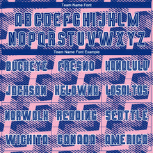 Load image into Gallery viewer, Custom Royal Light Pink-White Line Sublimation Soccer Uniform Jersey