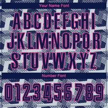 Load image into Gallery viewer, Custom Navy Silver-Pink Line Sublimation Soccer Uniform Jersey