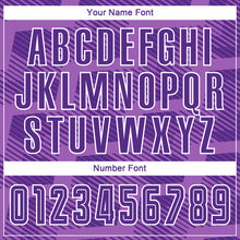 Load image into Gallery viewer, Custom Purple Medium Purple-White Line Sublimation Soccer Uniform Jersey