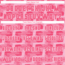 Load image into Gallery viewer, Custom Neon Pink Light Pink-White Line Sublimation Soccer Uniform Jersey