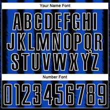 Load image into Gallery viewer, Custom Black Thunder Blue-White Line Sublimation Soccer Uniform Jersey