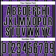 Load image into Gallery viewer, Custom Black Purple-White Line Sublimation Soccer Uniform Jersey