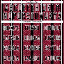 Load image into Gallery viewer, Custom Black Crimson-White Line Sublimation Soccer Uniform Jersey