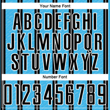 Load image into Gallery viewer, Custom Black Sky Blue-White Line Sublimation Soccer Uniform Jersey