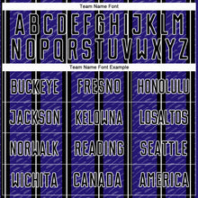 Load image into Gallery viewer, Custom Black Dark Purple-White Line Sublimation Soccer Uniform Jersey