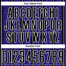 Load image into Gallery viewer, Custom Black Dark Purple-White Line Sublimation Soccer Uniform Jersey