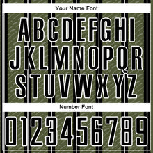 Load image into Gallery viewer, Custom Black Olive-White Line Sublimation Soccer Uniform Jersey