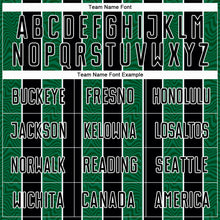 Load image into Gallery viewer, Custom Black Kelly Green-White Line Sublimation Soccer Uniform Jersey