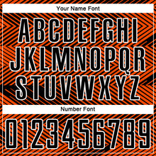 Load image into Gallery viewer, Custom Orange Black-White Line Sublimation Soccer Uniform Jersey