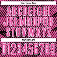 Load image into Gallery viewer, Custom Pink Black-White Line Sublimation Soccer Uniform Jersey