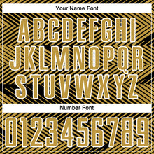 Load image into Gallery viewer, Custom Old Gold Black-White Line Sublimation Soccer Uniform Jersey