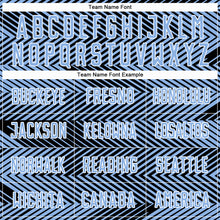 Load image into Gallery viewer, Custom Light Blue Black-White Line Sublimation Soccer Uniform Jersey