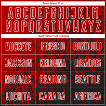 Load image into Gallery viewer, Custom Red Black-White Abstract Fragment Art Sublimation Soccer Uniform Jersey