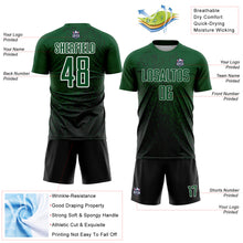 Load image into Gallery viewer, Custom Green Black-White Abstract Fragment Art Sublimation Soccer Uniform Jersey