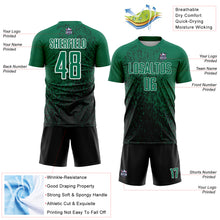 Load image into Gallery viewer, Custom Kelly Green Black-White Abstract Fragment Art Sublimation Soccer Uniform Jersey