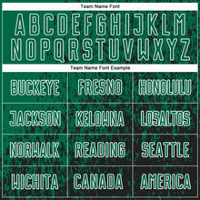 Load image into Gallery viewer, Custom Kelly Green Black-White Abstract Fragment Art Sublimation Soccer Uniform Jersey