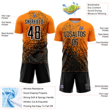 Load image into Gallery viewer, Custom Bay Orange Black-White Abstract Fragment Art Sublimation Soccer Uniform Jersey