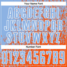 Load image into Gallery viewer, Custom Light Blue Orange-White Abstract Fragment Art Sublimation Soccer Uniform Jersey