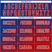 Load image into Gallery viewer, Custom Royal Red-White Abstract Fragment Art Sublimation Soccer Uniform Jersey