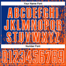 Load image into Gallery viewer, Custom Royal Orange-White Abstract Fragment Art Sublimation Soccer Uniform Jersey