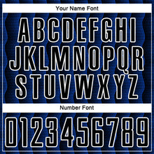 Load image into Gallery viewer, Custom Black Thunder Blue-White Geometric Shape Sublimation Soccer Uniform Jersey