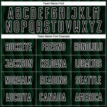 Load image into Gallery viewer, Custom Black Green-White Geometric Shape Sublimation Soccer Uniform Jersey