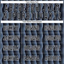 Load image into Gallery viewer, Custom Black Light Blue-White Geometric Shape Sublimation Soccer Uniform Jersey