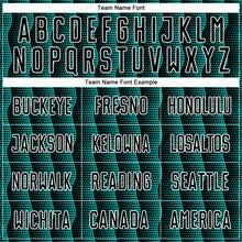 Load image into Gallery viewer, Custom Black Aqua-White Geometric Shape Sublimation Soccer Uniform Jersey