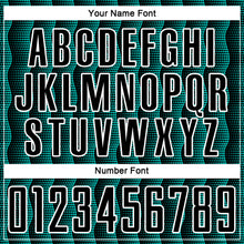 Load image into Gallery viewer, Custom Black Aqua-White Geometric Shape Sublimation Soccer Uniform Jersey