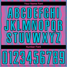 Load image into Gallery viewer, Custom Pink Lakes Blue-Black Geometric Shape Sublimation Soccer Uniform Jersey