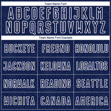 Load image into Gallery viewer, Custom Navy White Geometric Shape Sublimation Soccer Uniform Jersey