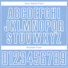 Load image into Gallery viewer, Custom Light Blue White Geometric Shape Sublimation Soccer Uniform Jersey