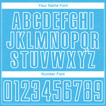 Load image into Gallery viewer, Custom Sky Blue White Geometric Shape Sublimation Soccer Uniform Jersey