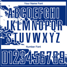 Load image into Gallery viewer, Custom Royal White Splash Sublimation Soccer Uniform Jersey