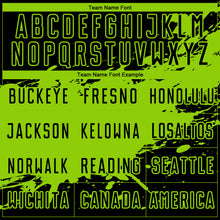 Load image into Gallery viewer, Custom Black Neon Green Splash Sublimation Soccer Uniform Jersey