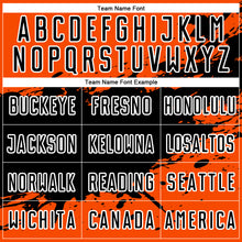 Load image into Gallery viewer, Custom Orange Black-White Splash Sublimation Soccer Uniform Jersey