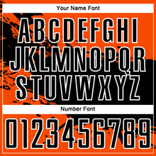 Load image into Gallery viewer, Custom Orange Black-White Splash Sublimation Soccer Uniform Jersey