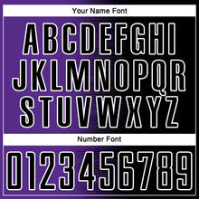 Load image into Gallery viewer, Custom Black Purple-White Gradient Line Sublimation Soccer Uniform Jersey