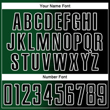 Load image into Gallery viewer, Custom Black Green-White Gradient Line Sublimation Soccer Uniform Jersey