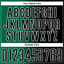 Load image into Gallery viewer, Custom Black Kelly Green-White Gradient Line Sublimation Soccer Uniform Jersey