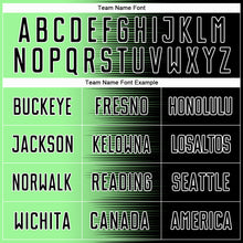 Load image into Gallery viewer, Custom Black Pea Green-White Gradient Line Sublimation Soccer Uniform Jersey