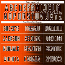 Load image into Gallery viewer, Custom Brown Orange-White Gradient Line Sublimation Soccer Uniform Jersey