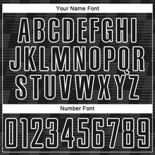 Load image into Gallery viewer, Custom Black White Line Sublimation Soccer Uniform Jersey